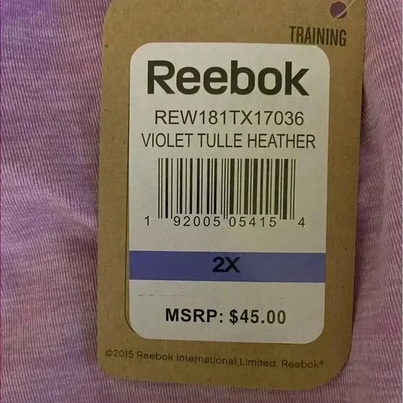 🆕Plus-Size Reebok Violet Tulle Heather Top 2X🆕 - Picture 12 of 15